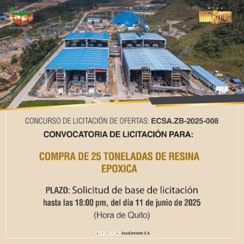ECSA.ZB-2025-008 金刚砂公开招标公告 La convocatoria de licitación para la compra de Resina Epóxica 